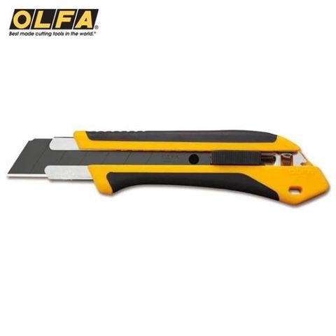 【南紡購物中心】 日本製OLFA防滑橡膠X系列特大型美工刀XH-AL附掛洞(自動鎖定25mm刀片;品番212B)超大美工刀切割刀具