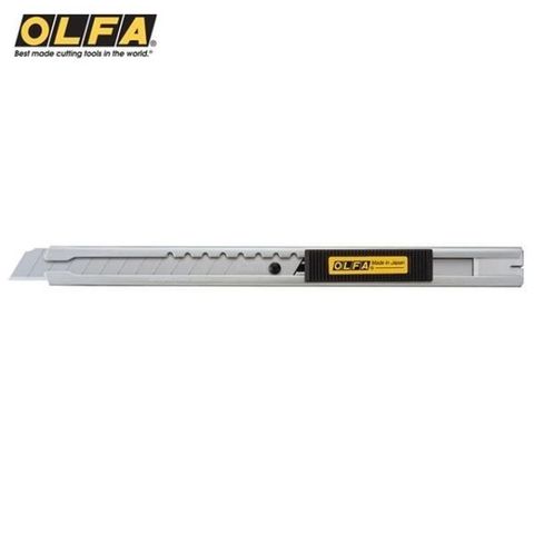 【南紡購物中心】 日本製OLFA標準型美工刀SVR-2(不鏽鋼刀柄;右左手皆適;自動鎖定刀片9mm)不銹鋼美工刀隨身美工刀切割刀具
