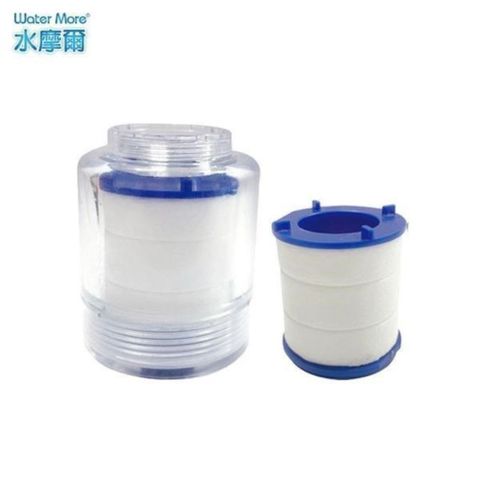 Water More 【南紡購物中心】 水摩爾透明PP廚房過濾器1入+濾芯1個