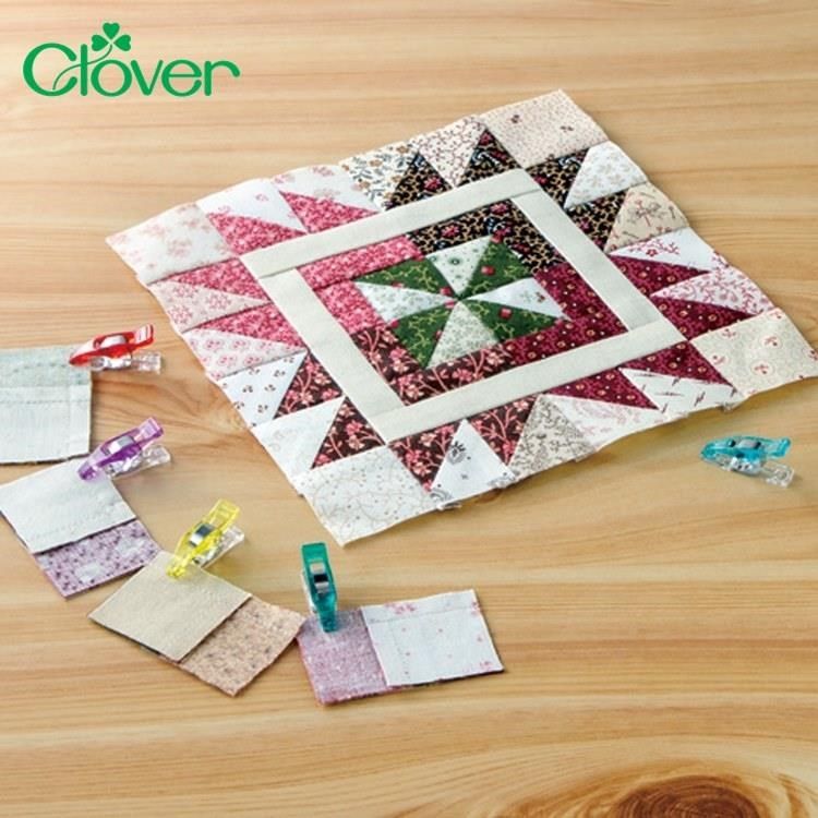 CLOVER 【南紡購物中心】 日本製可樂牌超迷你強力夾布夾50入22-744長26mm迷你夾刻度夾裁縫紉拼布夾衣夾小夾子錐形固定夾
