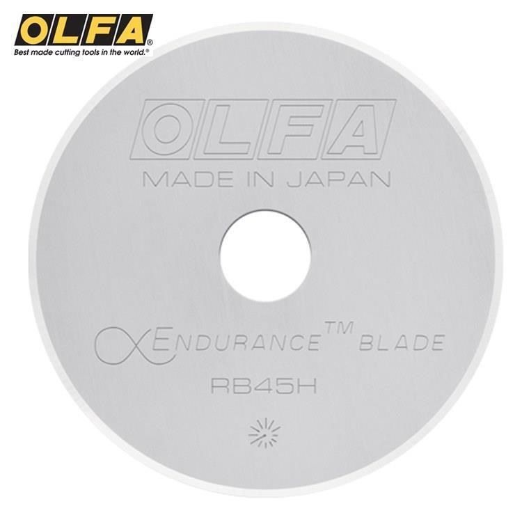 OLFA 日本製拼布刀用圓形刀片RB45H-1適RTY-2/G RTY-2/DX系列