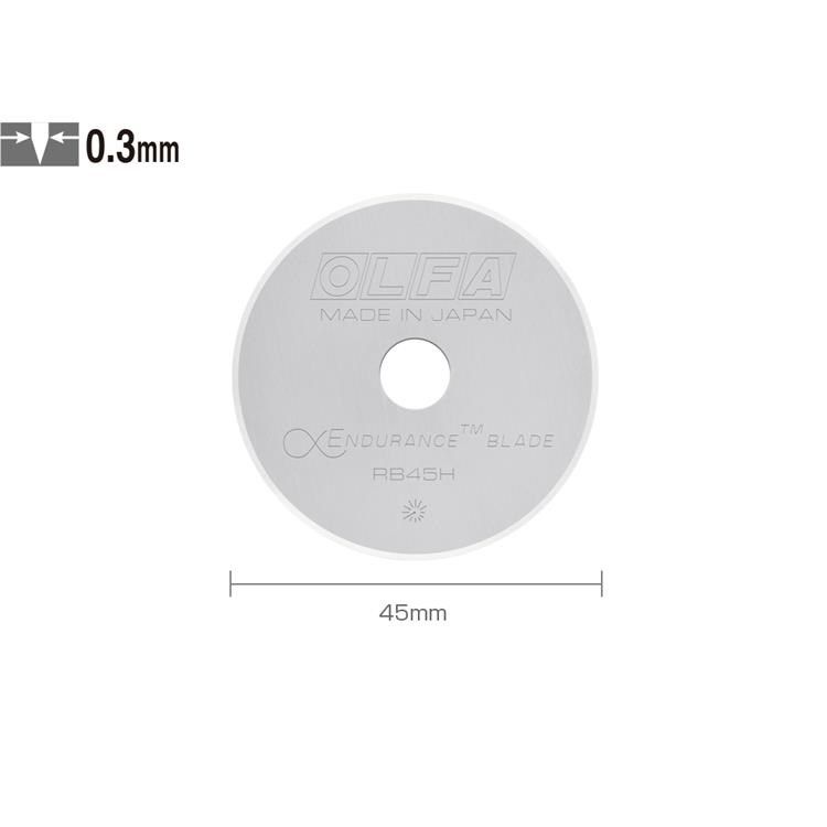 OLFA 日本製拼布刀用圓形刀片RB45H-1適RTY-2/G RTY-2/DX系列