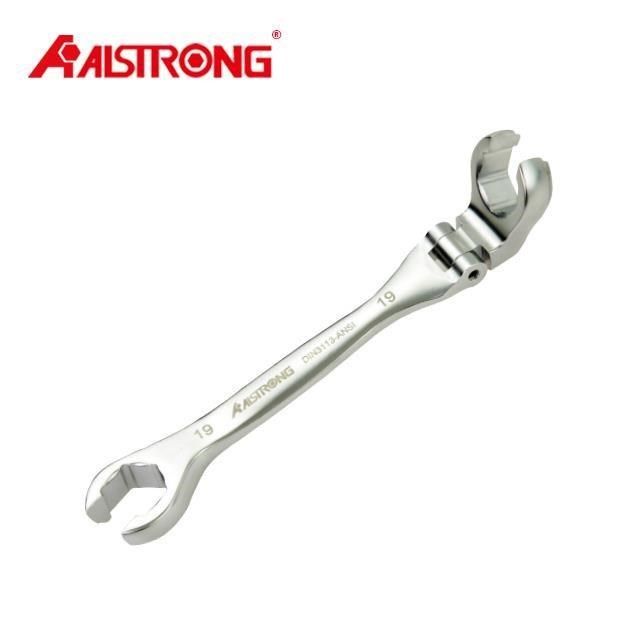 ALSTRONG 【南紡購物中心】 台灣A牌 6MM 甩頭油管梅花開口板手 甩頭梅開板手