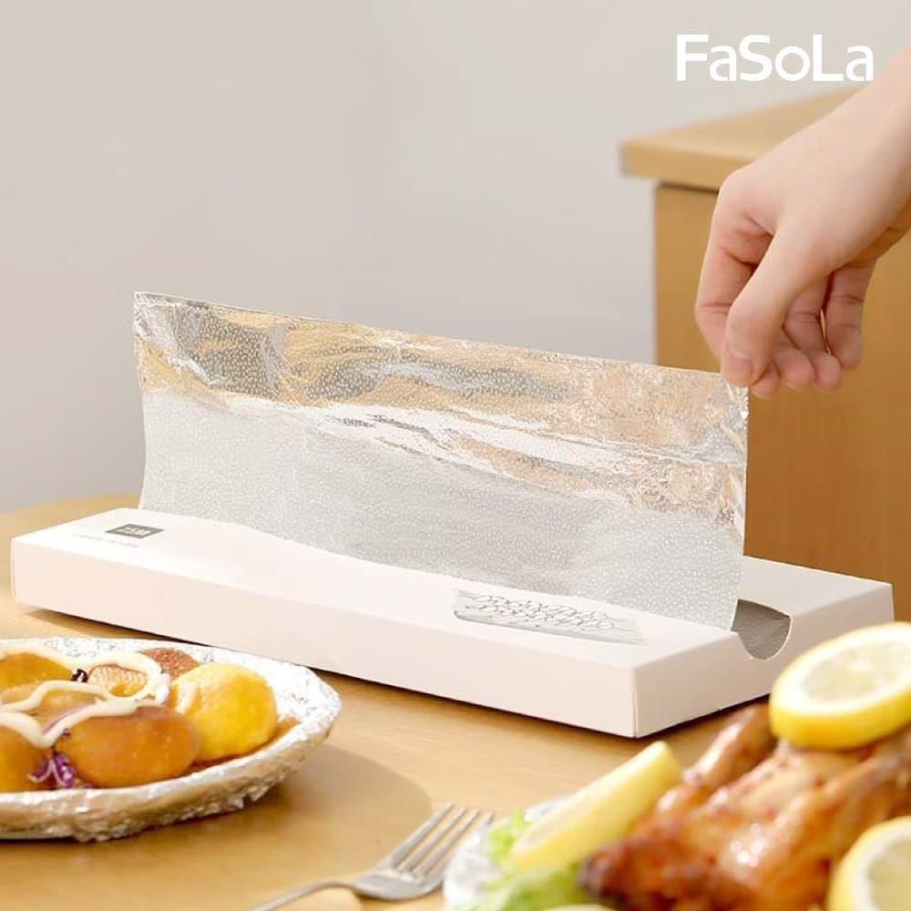  【南紡購物中心】 FaSoLa 加厚款食品用抽取式鋁箔紙 300mmx273mm (25抽)