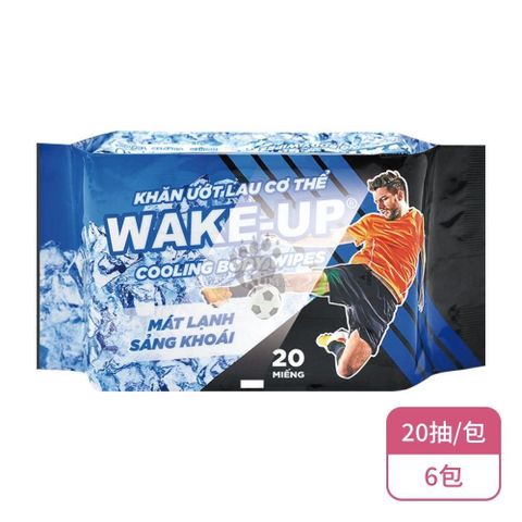 立得清 WAKE-UP酷涼運動濕巾(20抽/包)X6包