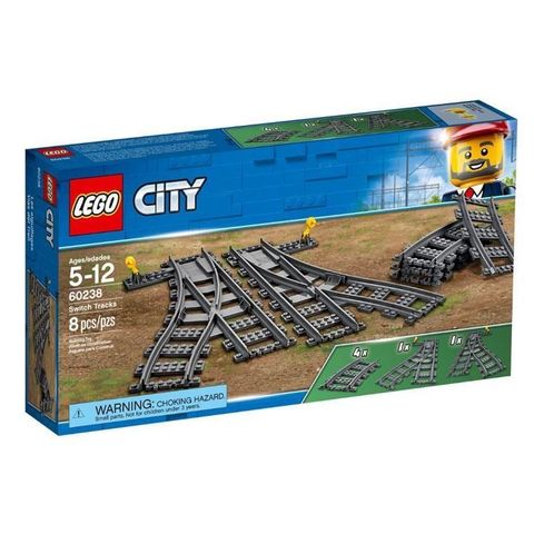 【南紡購物中心】 【LEGO 樂高積木】城市 City 系列-切換式軌道 60238