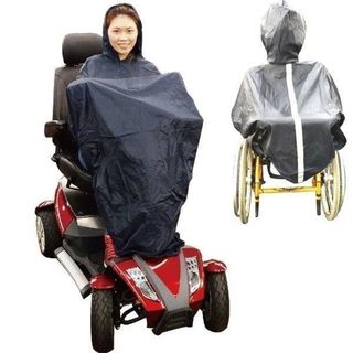 感恩使者 輪 椅用雨衣 無袖設計 黑色 銀髮族 行動不便者用品 [ZHCN1733]