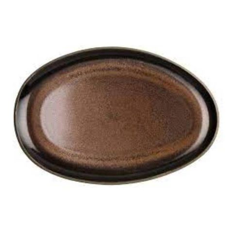 Rosenthal｜Junto造型橢圓盤－棕銅－28.5cm