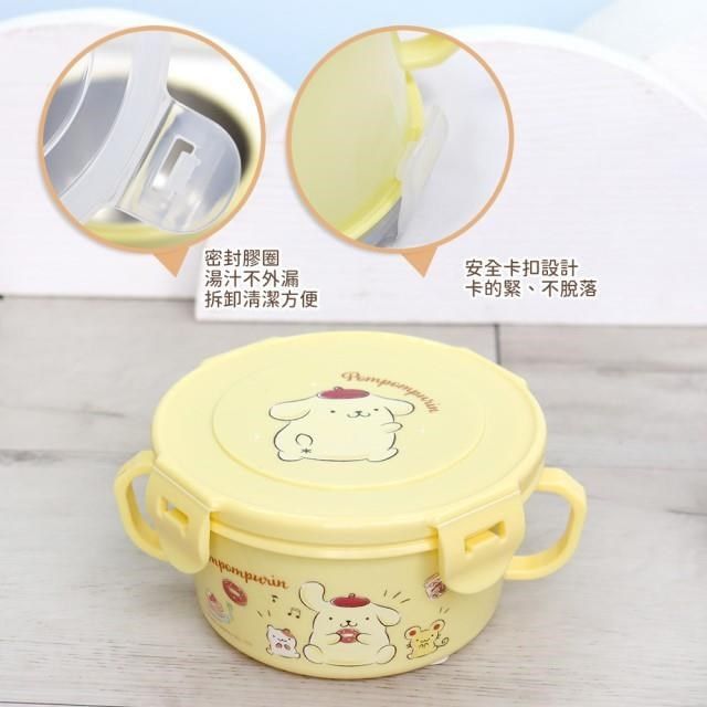 Sanrio 三麗鷗 【南紡購物中心】 304雙耳不鏽鋼隔熱保鮮碗/兒童碗400ML-布丁狗(台灣製造 SGS檢測合格) KS-6603PN