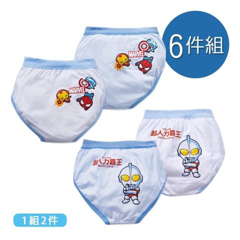 超人力霸王 蜘蛛人男童純棉三角內褲 童內褲  S/M/L/XL-6件(ML-CF014.UT-CF001)