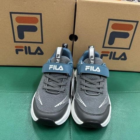 FILA兒童魔鬼氈運動鞋/康特杯/足弓支撐3-J817Z-468