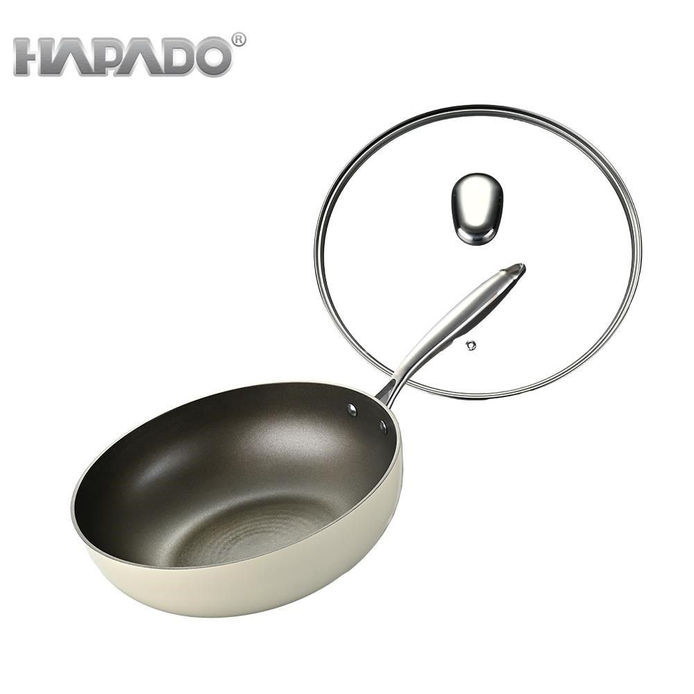  【南紡購物中心】 【瑞士HAPADO】鈦金不沾炒鍋-32cm(HAP-3210W)