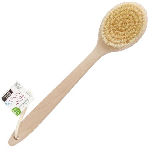 日本製東和產業TOWA天然豬鬃毛木柄洗澡沐浴刷33278長軟毛洗澡刷(豚毛;長木柄)