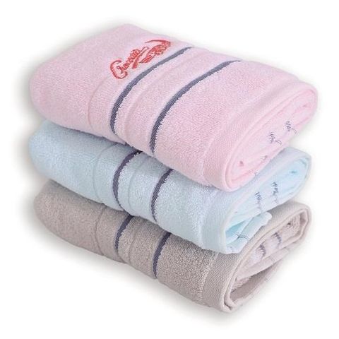 【星紅織品】鱷魚正版授權英式風格純棉毛巾-3入