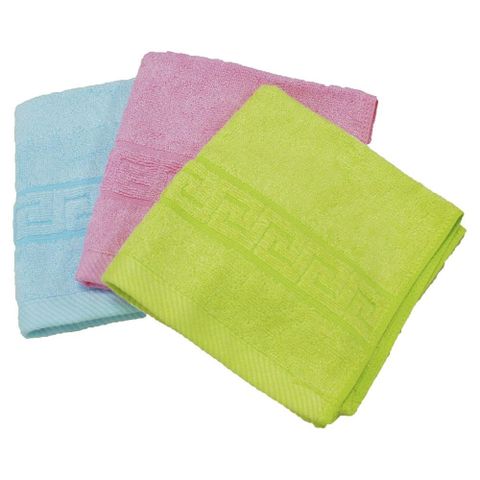 【LIFE 來福牌】富貴萬字提花方巾12入/組(隨機色)