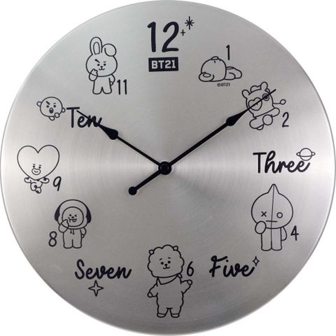 BT21的數學課 金屬掛鐘時鐘