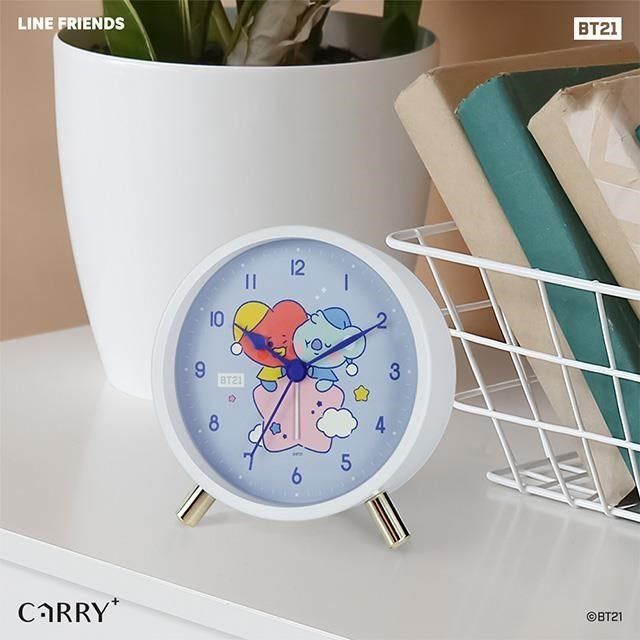 CarryPlus 【南紡購物中心】 BT21夢之星金屬鬧鐘 (官方授權/靜音機芯/A Dream of Baby)