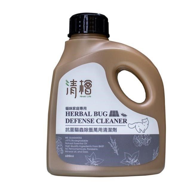  【南紡購物中心】 【清檜】抗菌驅蟲除蚤萬用清潔劑600ml(貓咪家庭專用)