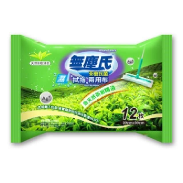 無塵氏 拭拖兩用布(茶樹抗菌)12枚*12包