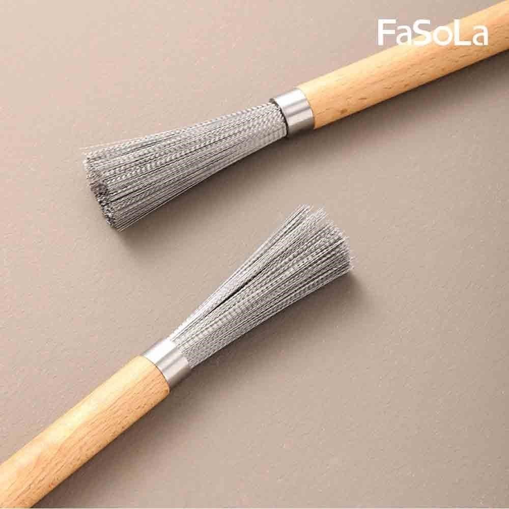  【南紡購物中心】 FaSoLa 不鏽鋼長柄型省力鍋刷 不鏽鋼長柄鍋刷 洗鍋刷 清潔刷 長柄鍋刷 不鏽鋼鍋刷