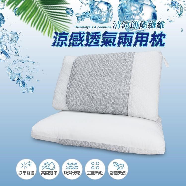  【南紡購物中心】 【Victoria】涼感透氣SPA兩用枕(2顆)