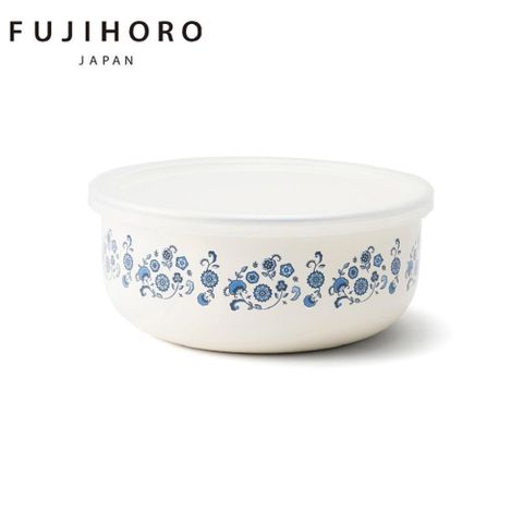 【FUJIHORO 富士琺瑯】Memories 18cm圓形琺瑯保鮮盒-復刻小藍花