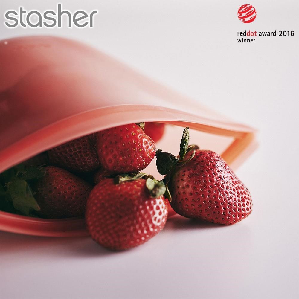 Stasher 【南紡購物中心】 【新品上市】  碗形矽膠密封袋-L-紅