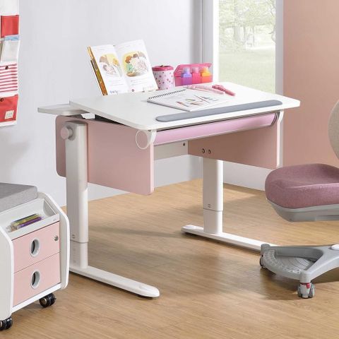 【coobee】CB-501雙板成長機能桌-93cm桌板(白灰/木紋灰)