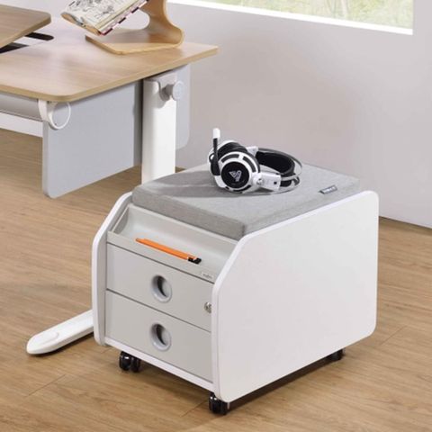 【coobee】 CB-L01 活動矮櫃(白灰)