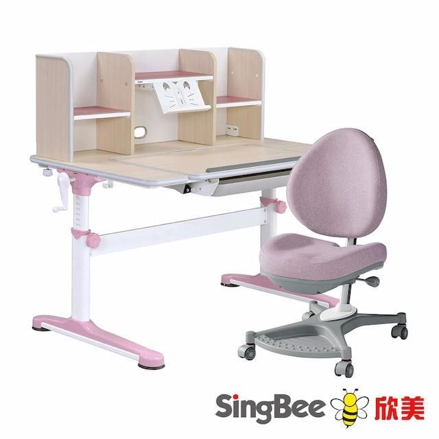 SingBee 欣美 【南紡購物中心】 DIY-非凡成長U桌+120桌上書架+138椅-兒童書桌椅/成長桌椅組/台灣製