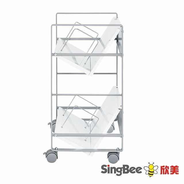 SingBee 欣美 【南紡購物中心】 SB-F01雙層置物推車(收納櫃 置物櫃 書櫃)