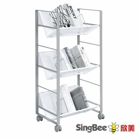 【南紡購物中心】 【SingBee 欣美】SB-F03三層置物推車(收納櫃 置物櫃 書櫃)