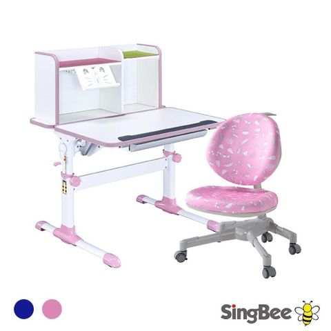 【SingBee欣美】DIY小博士雙板桌+126椅(書桌椅 兒童桌椅 兒童書桌椅 升降桌)