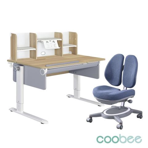 【SingBee 欣美】寬120cm 兒童桌椅組CB-502&510+132椅(書桌椅 兒童書桌椅 升降桌)