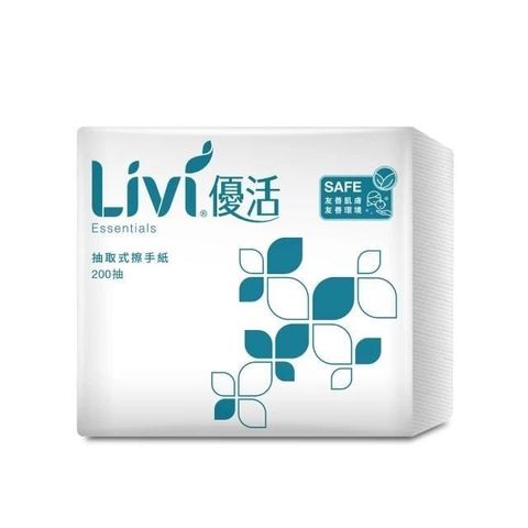 優活 抽取式擦手紙200抽x20包
