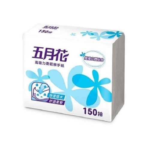 五月花 高吸力柔韌擦手紙150張x20包