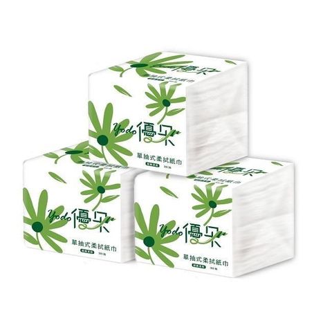 Yodo優朵單抽式柔拭紙巾300抽X30包/箱X2
