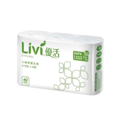 Livi 優活 小捲筒衛生紙(270節/60捲/箱)_購買前請先至下方確認配送區域