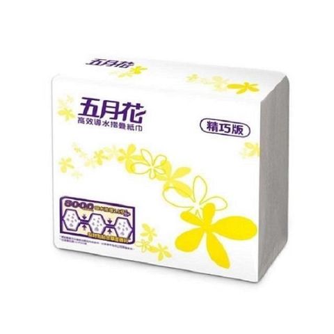 五月花 高效導水摺疊擦手紙-精巧版 200抽x20包