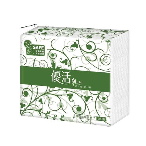 優活抽取式擦手紙巾200抽x20包/箱