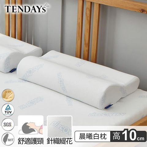 TENDAYS DISCOVERY柔眠枕(晨曦白 10cm高 記憶枕)
