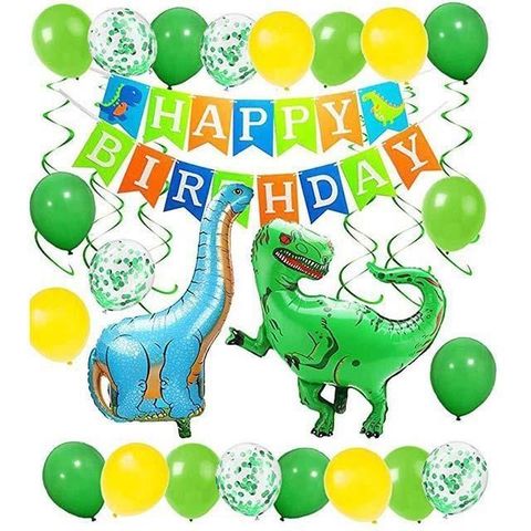 【南紡購物中心】 【WIDE VIEW】恐龍主題派對生日氣球套組(BL-09)