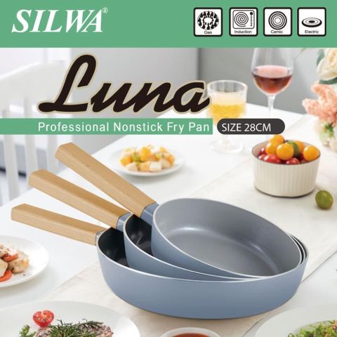 SILWA 西華 LUNA陶瓷不沾平底鍋28cm