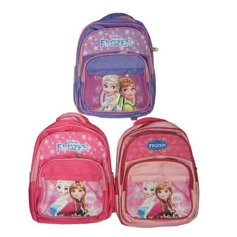 ~雪黛屋~冰雪奇緣 後背書包大容量可A4資夾二主袋+外袋共四層水瓶外袋口