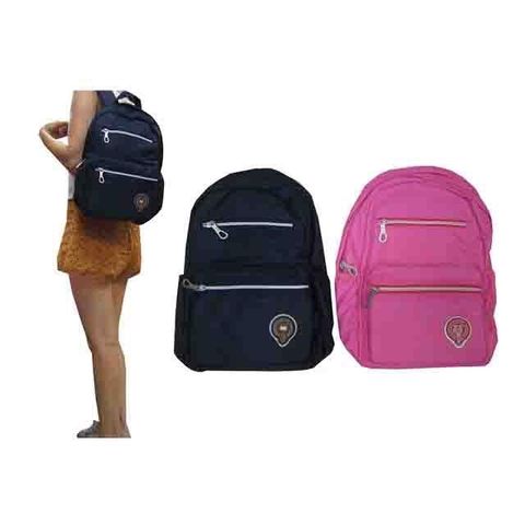 ~雪黛屋~OXFORD 後背包中小容量可小簿子主袋+外袋共三層12L防水尼龍布