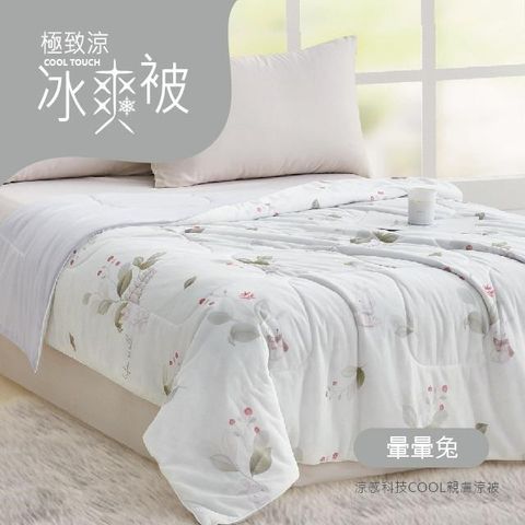 R.Q.POLO 【南紡購物中心】 COOL極致涼冰爽被(暈暈兔)-150X200cm / 涼感被 / 夏被涼被