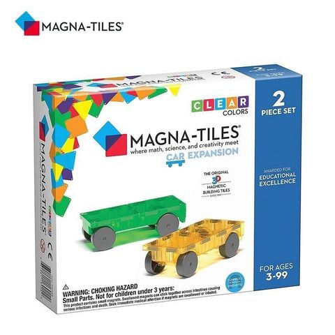 【南紡購物中心】 Magna-Tiles Magna-Qubix 磁力積木-汔車補充套組(2入)