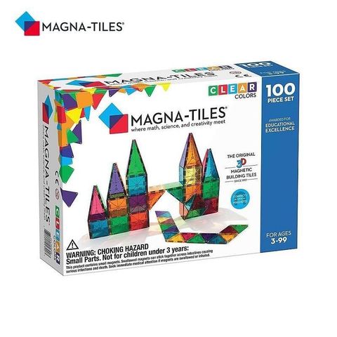 【南紡購物中心】 Magna-Tiles Magna-Qubix 彩色透光磁力積木100片