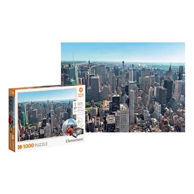 Clementoni 【南紡購物中心】 【義大利  進口拼圖】VR拼圖-紐約 New York CL39401I (1000pcs) 贈專屬框