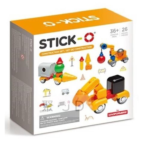 Magformers 【南紡購物中心】 【韓國 STICK-O】磁性棒系列-工程車 902004